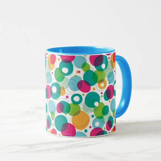 Kinder patroon rond belletjes mok (Voorkant rechts)