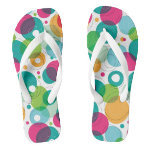 Kinder patroon rond belletjes teenslippers