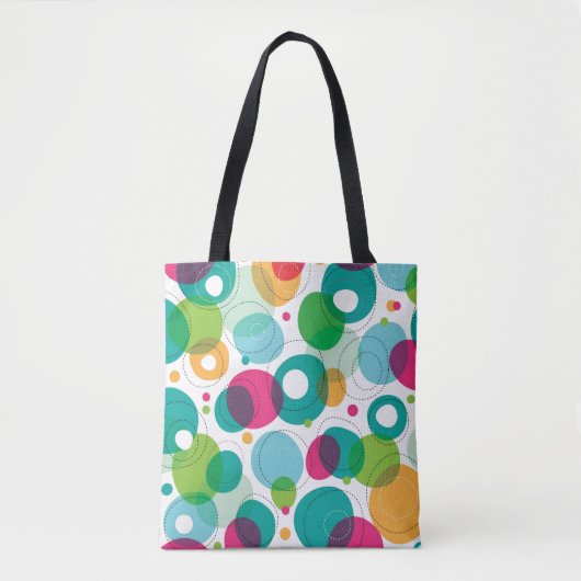 Kinder patroon rond belletjes tote bag (Voorkant)