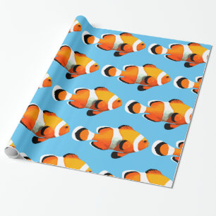Kinder patroon van gekloonde visvlies cadeaupapier
