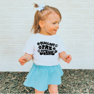 Kinder Peace Out kleuterschool T-shirt
