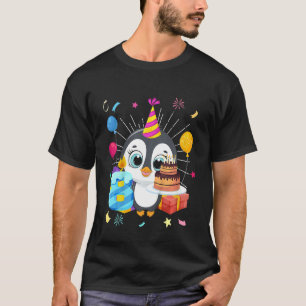 Kinder Penguin Birthday 8 Penguin 8th Birthday Pen T-shirt