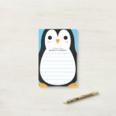 Kinder Penguin Cute Post-it® Notes (Op bureau)