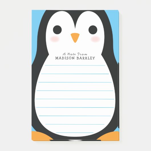 Kinder Penguin Cute Post-it® Notes (Voorkant)