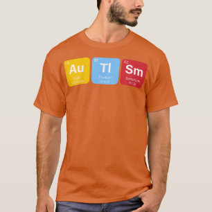 Kinder periodieke tabel voor autistisch en autisme t-shirt