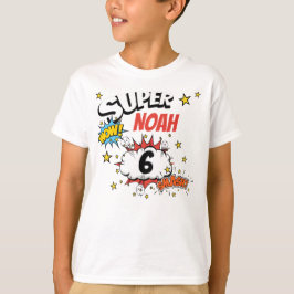 Kinder persoonlijke naam 6 Super T-shirt