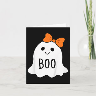 Kinder peuter Halloween Boo Ghost Met Een Bow Girl Kaart