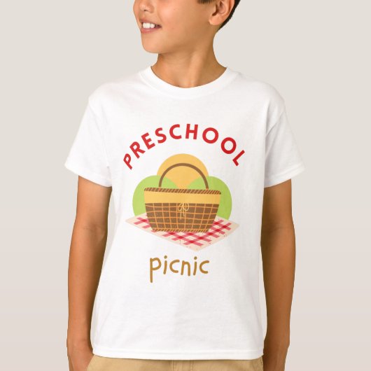 Kinder Picknick T-shirt voor de kleuterschool (Voorkant)