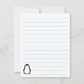 Kinder Pinguïn Cute Flat Briefpapier Kaarten (Achterkant)