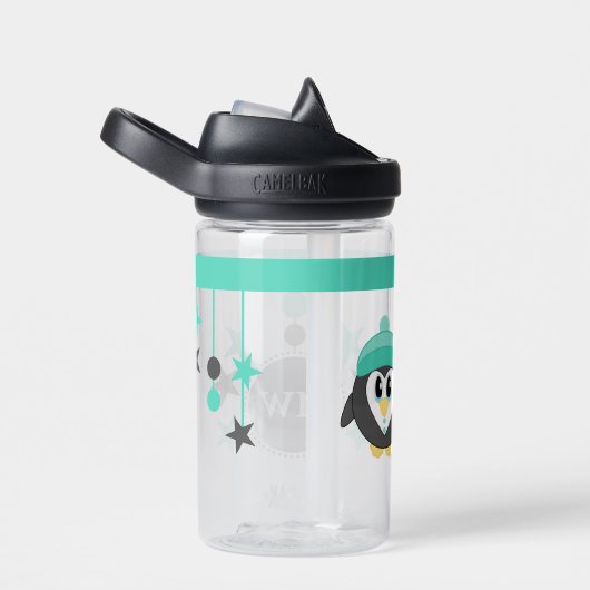 Kinder pinguïn voegt initialen toe groen CamelBak Waterfles (Rechts)