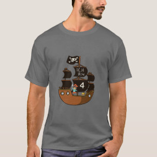 Kinder - Piraat Kind op piraterij - vier jaar T-shirt