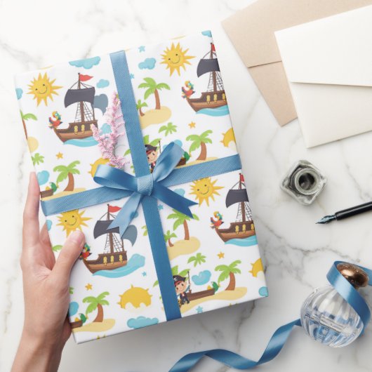 Kinder piratenschip verjaardagsfeest cadeaupapier (Geschenken)