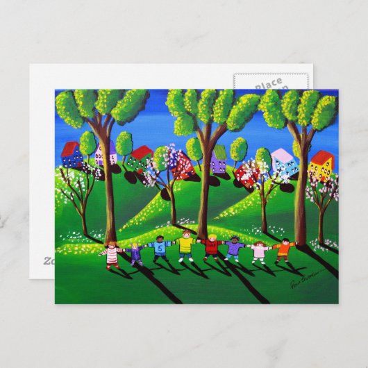 Kinder Play Red Rover Post Card Briefkaart (Voorkant / Achterkant)