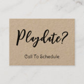 Kinder Playdate Kraft Mama Bellen Kaart (Voorkant)