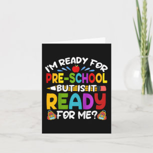 Kinder plezier im klaar voor kleuterschool eerste kaart