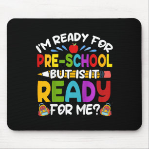 Kinder plezier im klaar voor kleuterschool eerste muismat