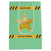 Kinder politie Birthday Medium Cadeauzakje (Achterkant)