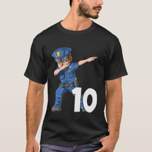 Kinder Politie Verjaardagskleding 10 Politie Thema T-shirt