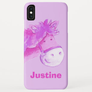Kinder pony paarse meisjesnaam iPhone XS max hoesje