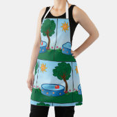 Kinder pool onder een boom schort (Insitu)