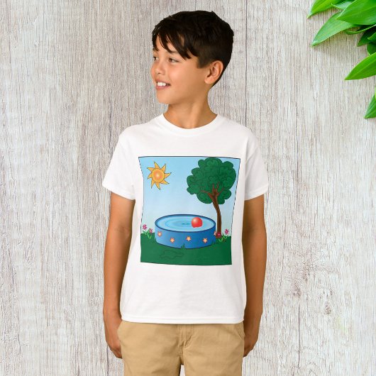 Kinder pool onder een boom t-shirt