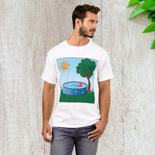 Kinder pool onder een boom t-shirt