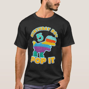 Kinder Pop 5 jaar oud jongetje Dino Gamer P T-shirt