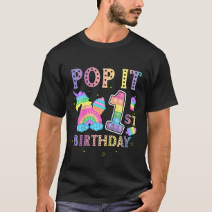 Kinder Pop Eerste verjaardag 1 jaar Populaire part T-shirt