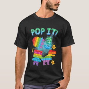 Kinder Pop Het 3e Verjaardagsjongens 3 Jaar Oud Re T-shirt
