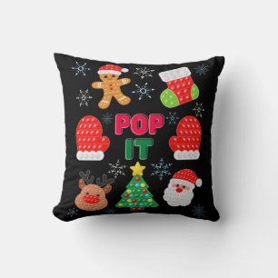 Kinder Pop Het kerstballetje kerstman renrendierst Kussen