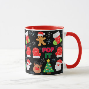 Kinder Pop Het kerstballetje kerstman renrendierst Mok