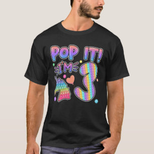 Kinder Pop Het meisje 3 van 3 jaar oud voor de uni T-shirt