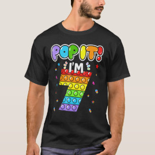 Kinder Pop van de geboorte Ik ben zeven jaar oud o T-shirt