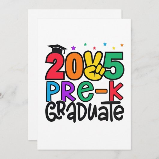Kinder Pre-K Afstudeerder 2025 Preschool Prek Afst Feestdagenkaart (Voorkant / Achterkant)
