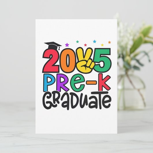 Kinder Pre-K Afstudeerder 2025 Preschool Prek Afst Feestdagenkaart (Staand voorkant)