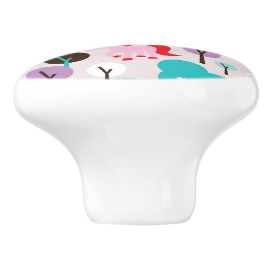 kinder prinses castle en unicorn keramische knop (Zijkant)