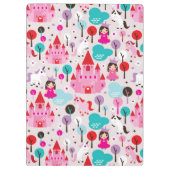 kinder prinses castle en unicorn klembord (Achterkant)