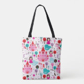 kinder prinses castle en unicorn tote bag (Achterkant)