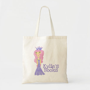 Kinder prinses Paars Pink Library Book Canvas tas