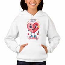 Kinder Pullover Hoodie - Happy Heart Design