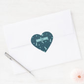 Kinder raketschild naar ruimtevaartsatoren hart sticker (Envelop)