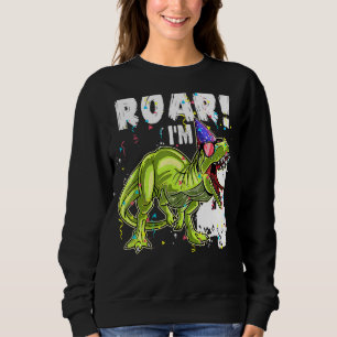 Kinder Rawr Ik ben 4 4e Verjaardag Dinosaur Boys D Trui
