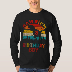 Kinder Rawr IM 3 Dinosaurus 3e Verjaardag Jongen D T-shirt