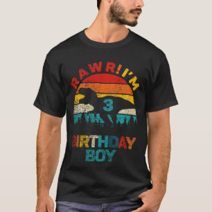 Kinder rawr im 3 dinosaurus 3e verjaardag jongen d t-shirt