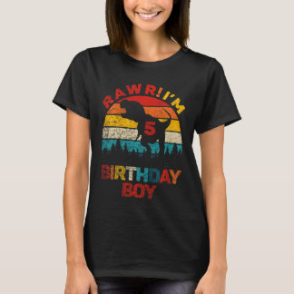 Kinder rawr im 5 dinosaurus 5e verjaardag jongen v t-shirt