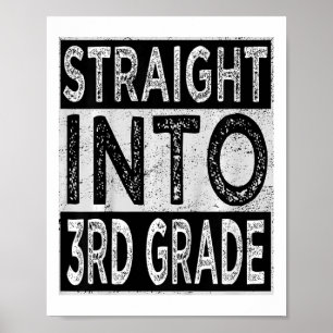 Kinder recht in 3e klas CK naar school eerste dag Poster