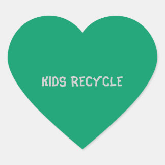 KINDER RECYCLEN HART STICKER