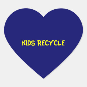 KINDER RECYCLEN HART STICKER