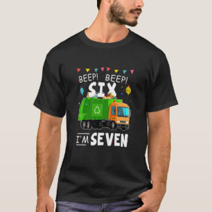 Kinder recycling Ik ben 7 jaar oud vuilniswagen 7t T-shirt