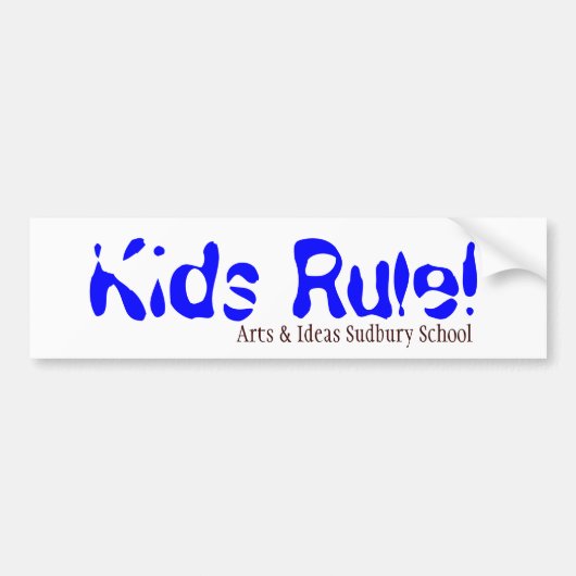 Kinder regel! bumpersticker (Voorkant)